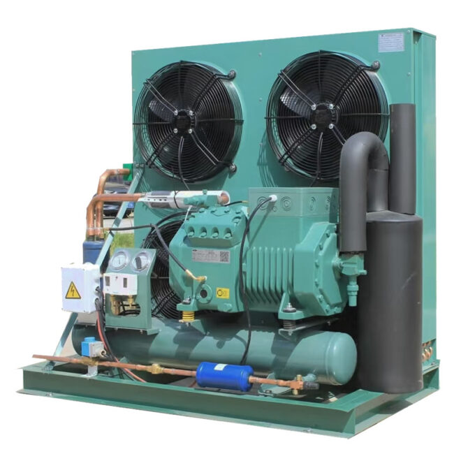 2024 Condensing Unit With Motor Cooling Fans Chiller Cold Room Compressor Refrigeration Unit Air Cooled Condense Unit 6Hp